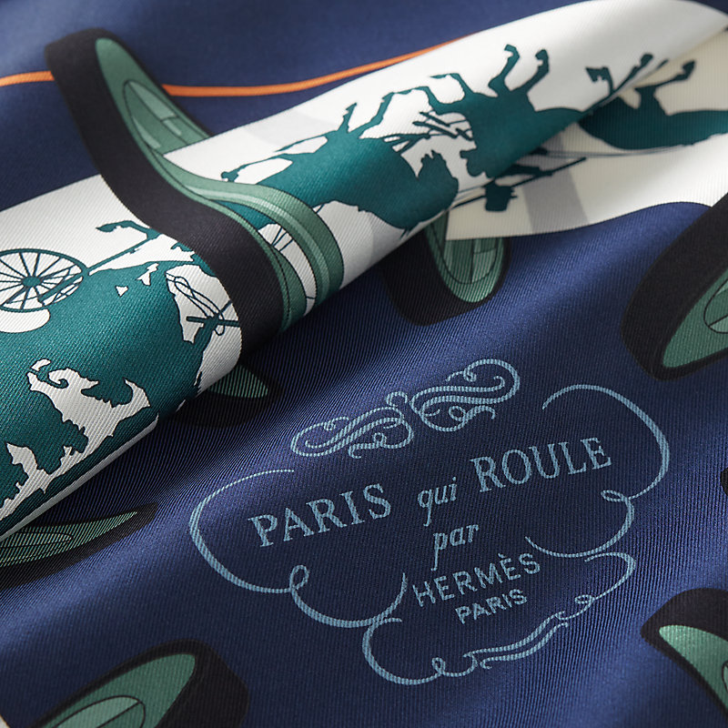 Paris Qui Roule scarf 70 - Purple | Hermès UK